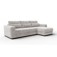 ECKSOFA OLI 4-Sitzer rechts, perlweiß - Weiß, Holz/Textil (295/172cm) - Courtois Laville