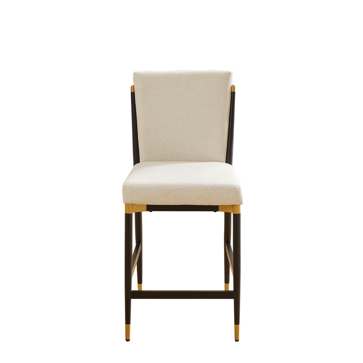 BARHOCKER 2er-Set mit Stoffkissen und Fußstütze, Creme - Beige, Textil (49/102/59cm)