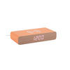 WECKER Retro Flat LED 16/7/3 cm - Orange, Holz (7/3/16cm) - Karlsson