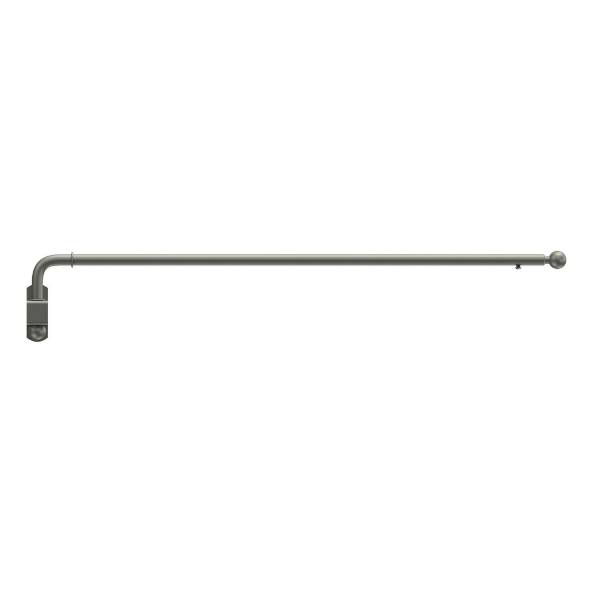 SCHWENKSTANGE/SCHWENKARM-GARDINENSTANGE Cassina 60-100 cm, 13/9 mm Ø, Chrom matt - Nickelfarben, Metall (100cm) - INTERDECO