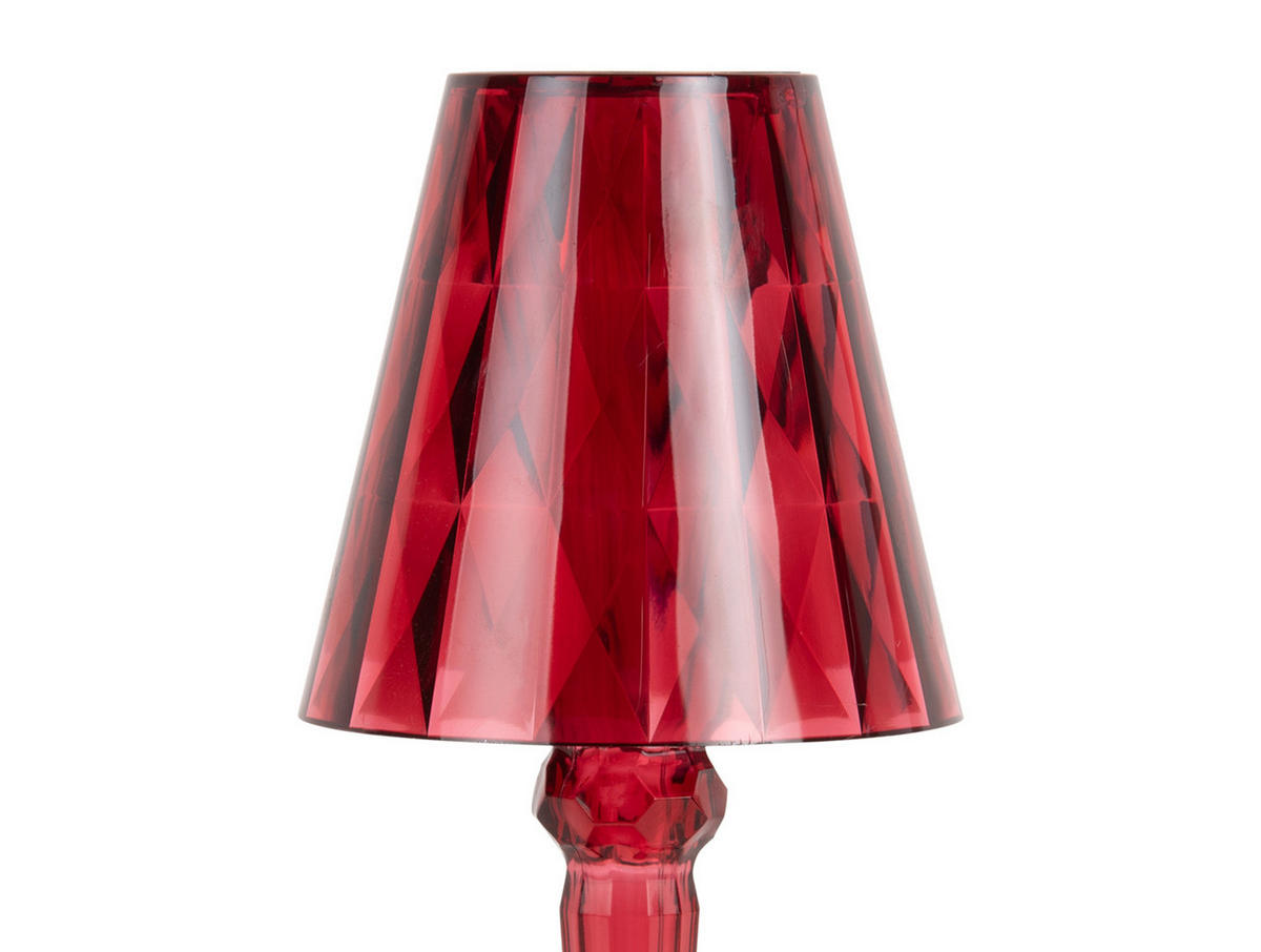 TISCHLAMPE Gem 10/10/25 cm - Rot, Kunststoff (10/10/25cm) - Leitmotiv