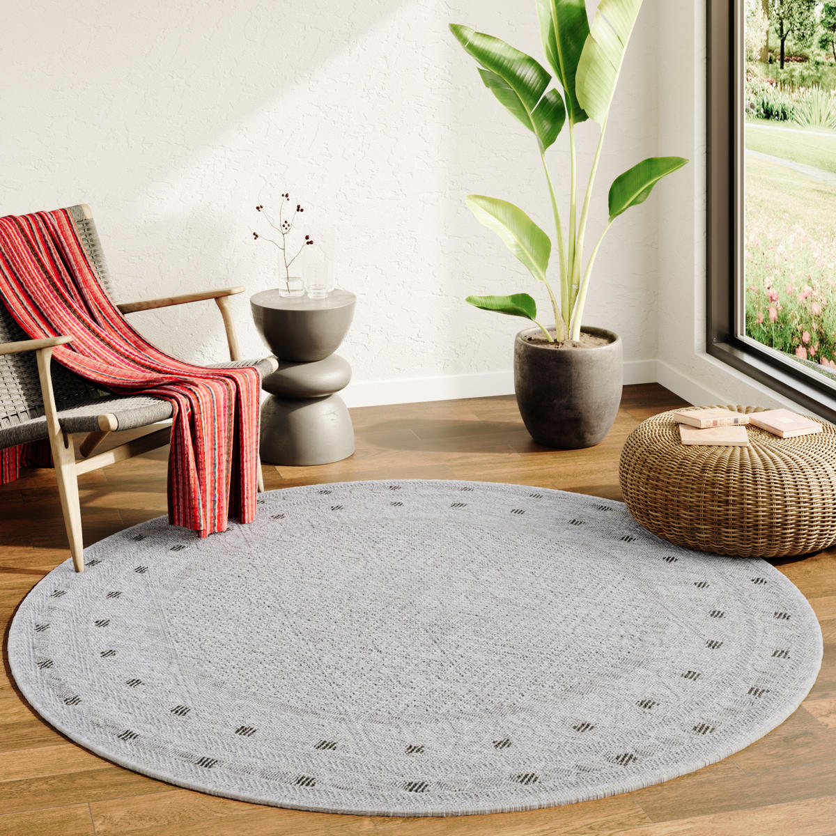 TEPPICH MELISSA Grau 200/200 cm - Grau, Kunststoff (200/200cm) - Tapiso