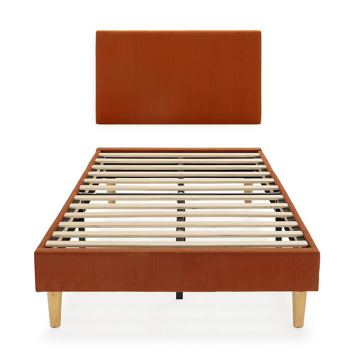 POLSTERBETT + kopfteil Bari 90x190 cm, Rot - Rot, Textil (190/90cm) - VS Venta-stock