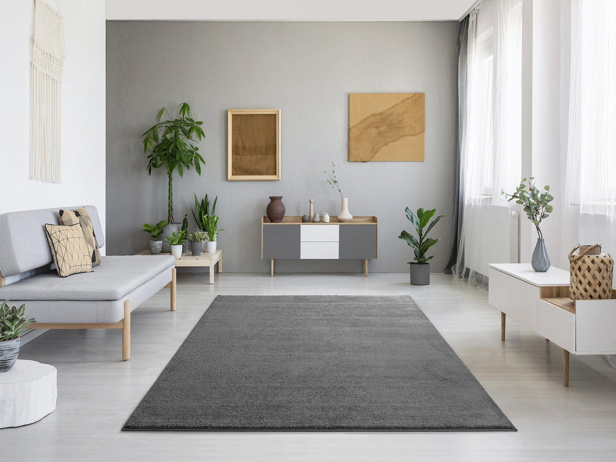 WEBTEPPICH Grau Montana 120/170 cm - Grau, Naturmaterialien/Textil (120/170cm) - Atticgo
