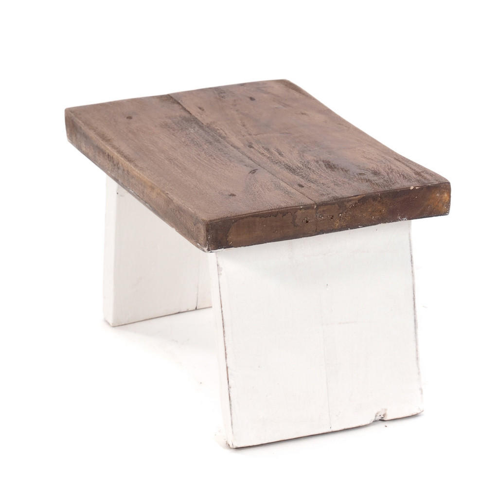 Thumbnail - Design Delights Fusshocker, Weiß, Holz, 29x18x19 cm, Wohnzimmer, Hocker, Sitzhocker