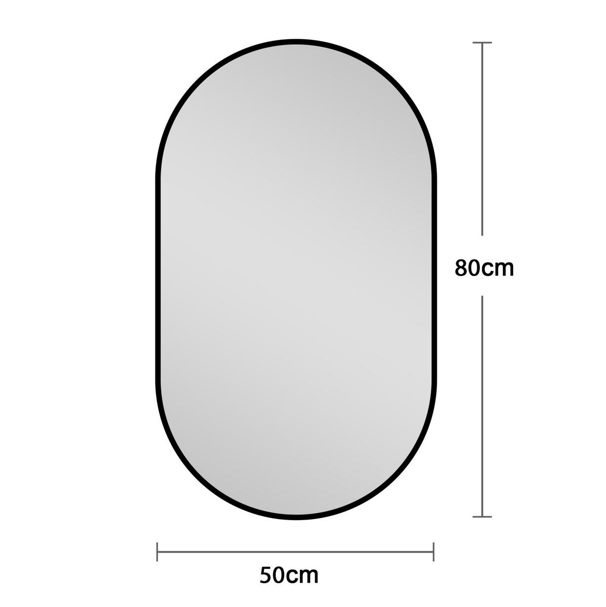 BADEZIMMERSPIEGEL 50x80x3cm Silber,horizontal/vertikal montierbar mit Explosionsschutzglas - Silberfarben, Glas (3/80/50cm) - Modfu