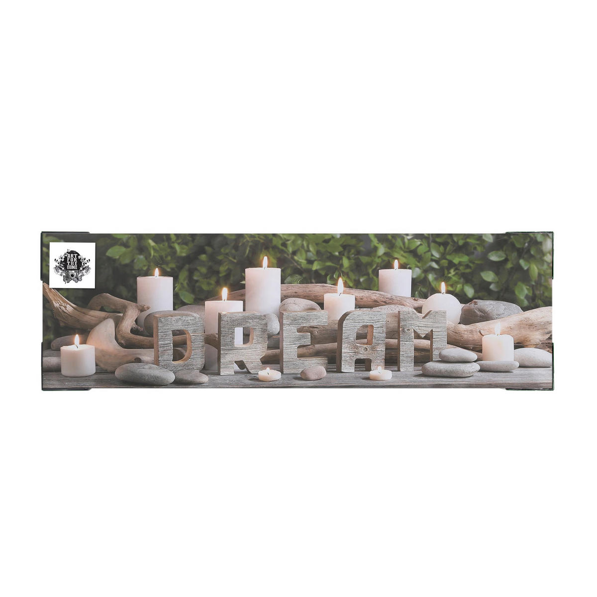 LEINWANDBILD LED Traum 30x90cm - Braun/Grün, Holzwerkstoff (90/1cm) - Art for the Home