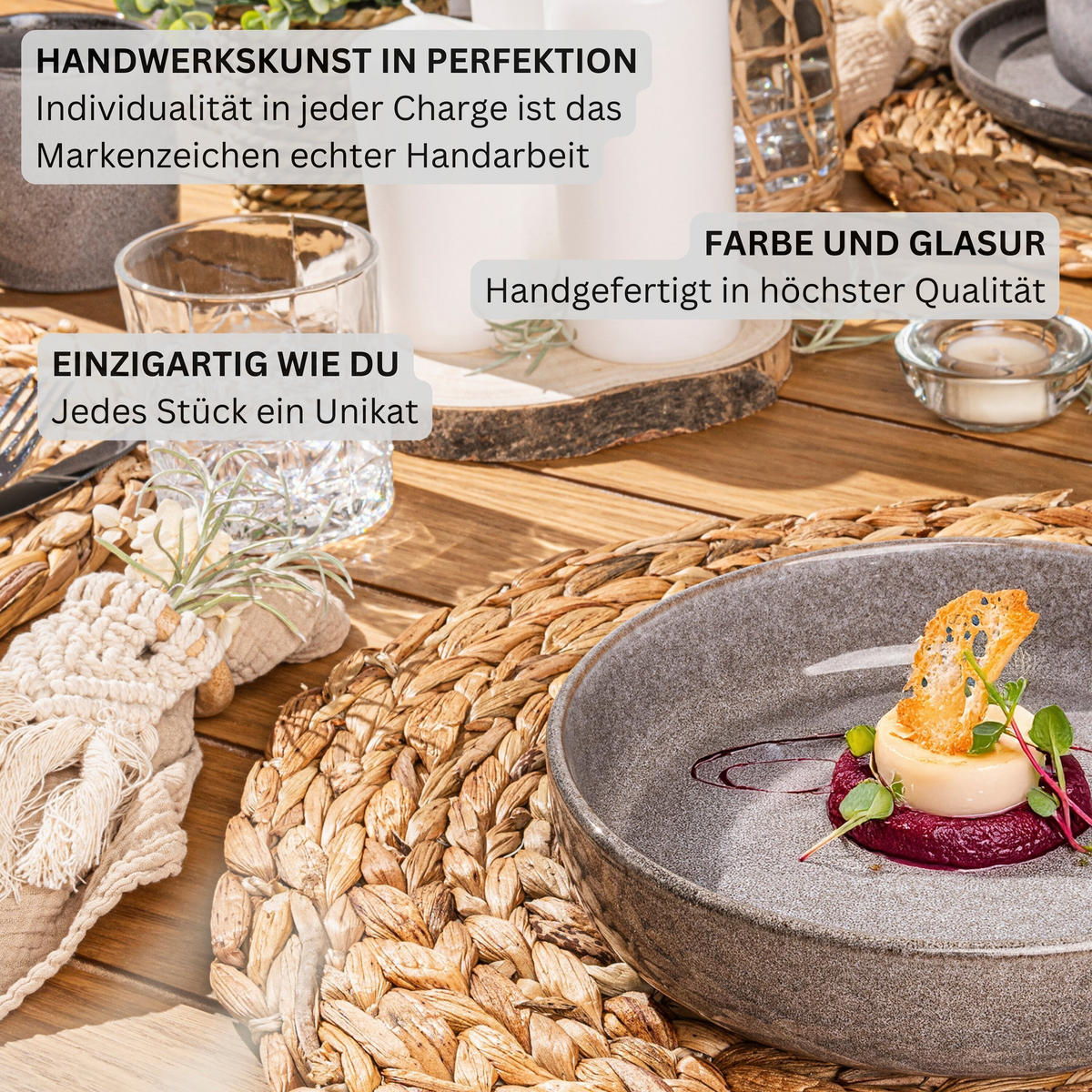 PASTASCHALEN SET KAIRO MONDGRAU - 4 teilig aus Steingut - Dunkelgrau, Keramik (20.5cm) - Sänger