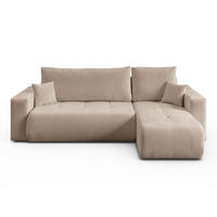 ECKSOFA CLOUD II L mit Schlaffunktion, Vibe 08 - Ecru, Textil (247/152cm) - Lookway