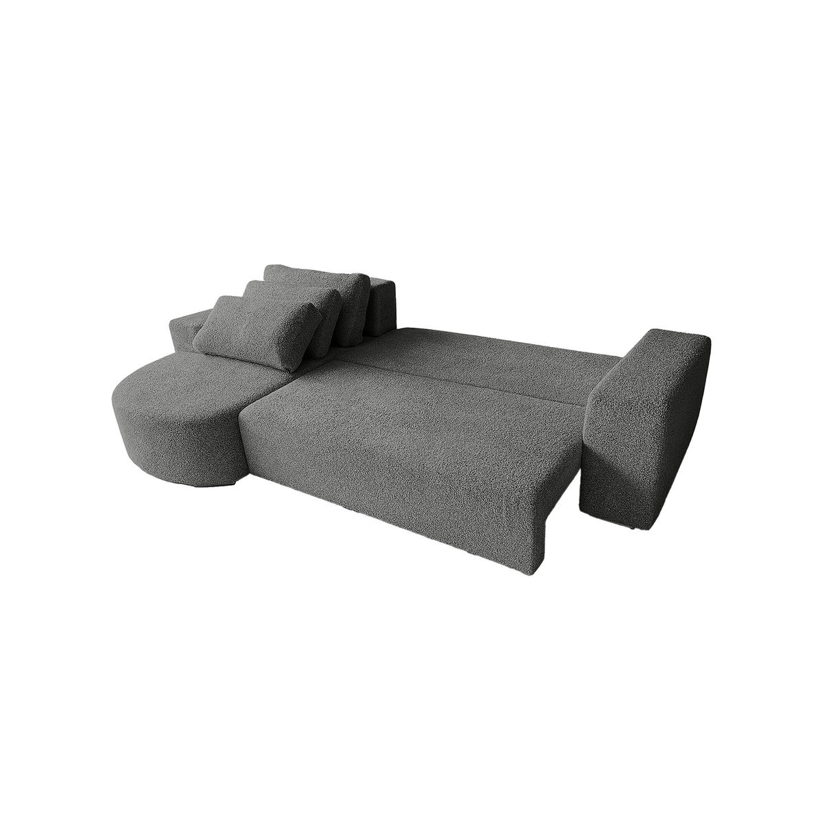 ECKSOFA Tolga mit Schlaffunktion, Grau - Grau, Textil (162/270cm) - Fedve