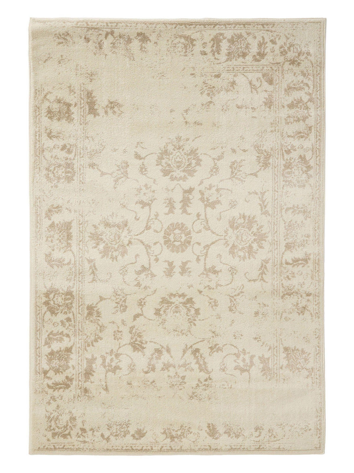 VINTAGE-TEPPICH Suki 140/200 cm - Beige/Creme, Kunststoff (140/200cm) - benuta