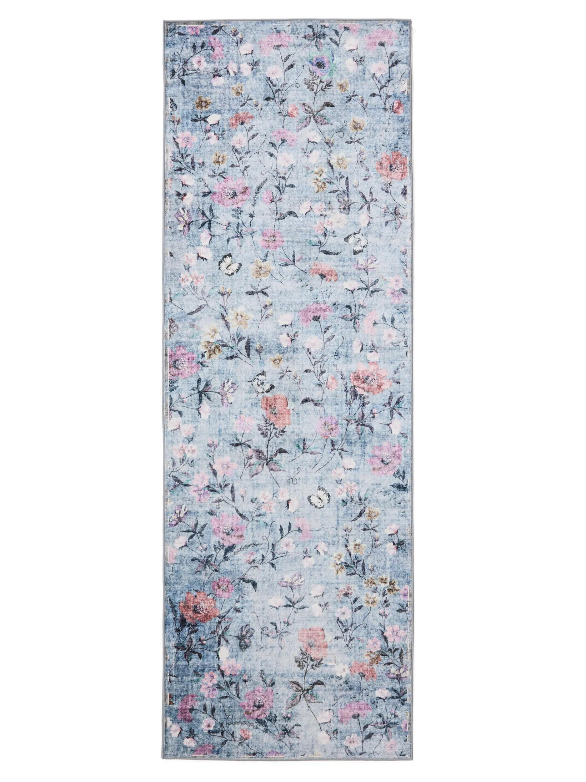 LÄUFER Milly waschbar Multicolor/Blau 80/240 cm - Blau/Multicolor, Kunststoff/Textil (80/240cm) - benuta