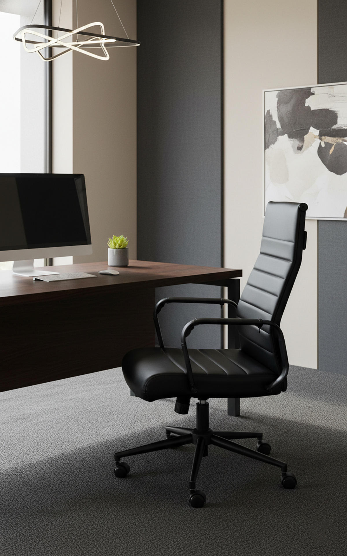 BÜROSTUHL Koro schwarz/schwarz - Schwarz, Metall (58/115/66cm) - TPFLiving
