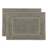 BADEMATTE, 2er-Set, 50x70 cm, 100% Baumwolle - Taupe, Textil (50/70cm) - Zollner