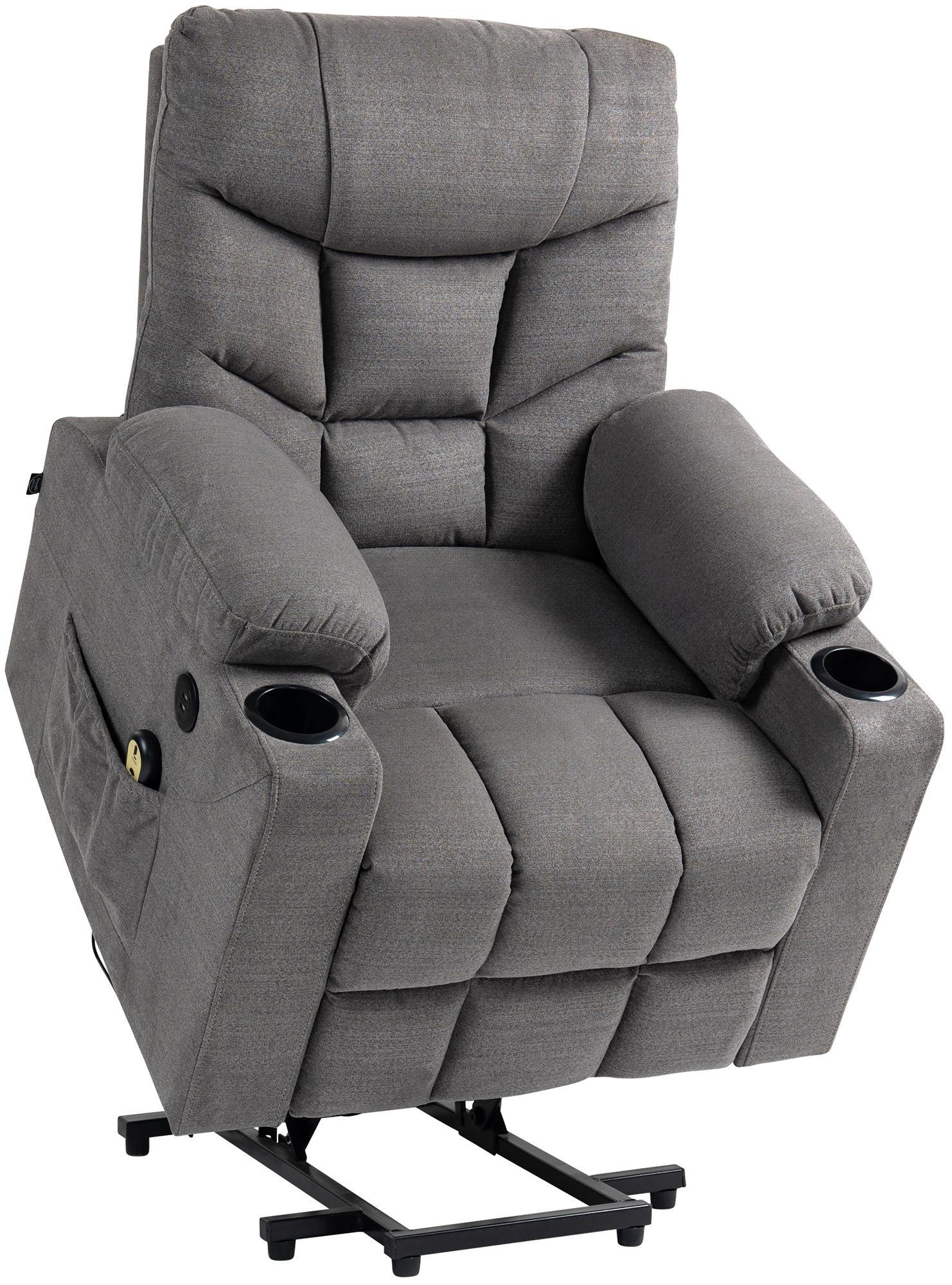 SESSEL Stoff grau - Schwarz/Grau, Textil/Metall (84/104/95cm) - CLP