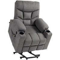 SESSEL Stoff grau - Schwarz/Grau, Textil/Metall (84/104/95cm) - CLP