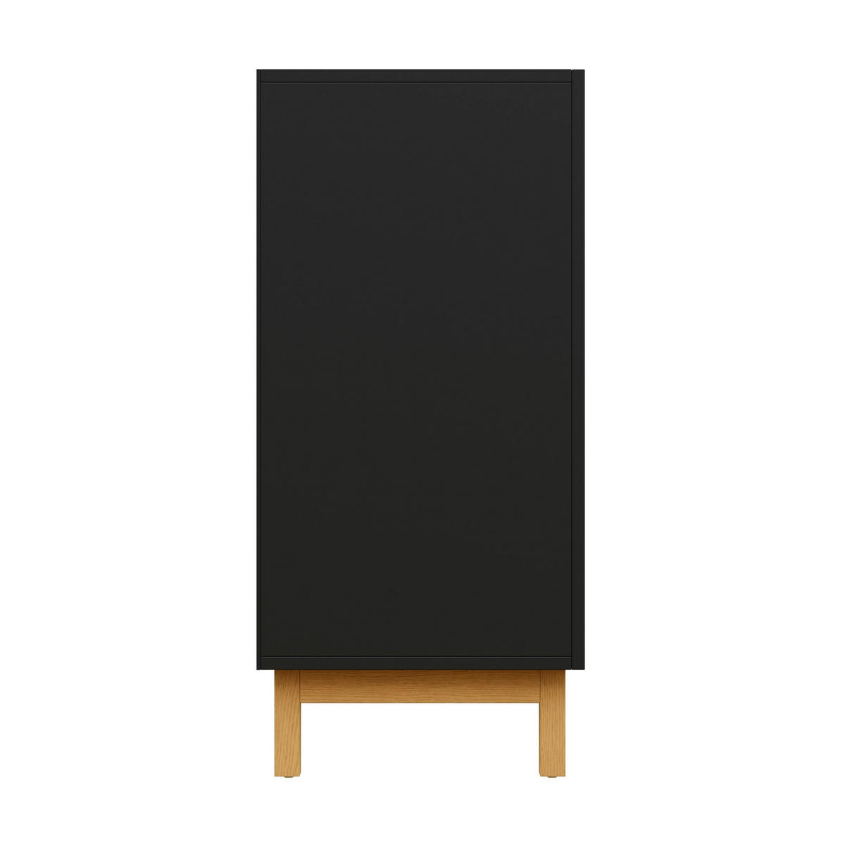 KOMMODE aus Spanplatte 120,5x42x96cm in Schwarz mit 3 Türen - Schwarz, Holzwerkstoff (120.5/96/42cm) - Modfu