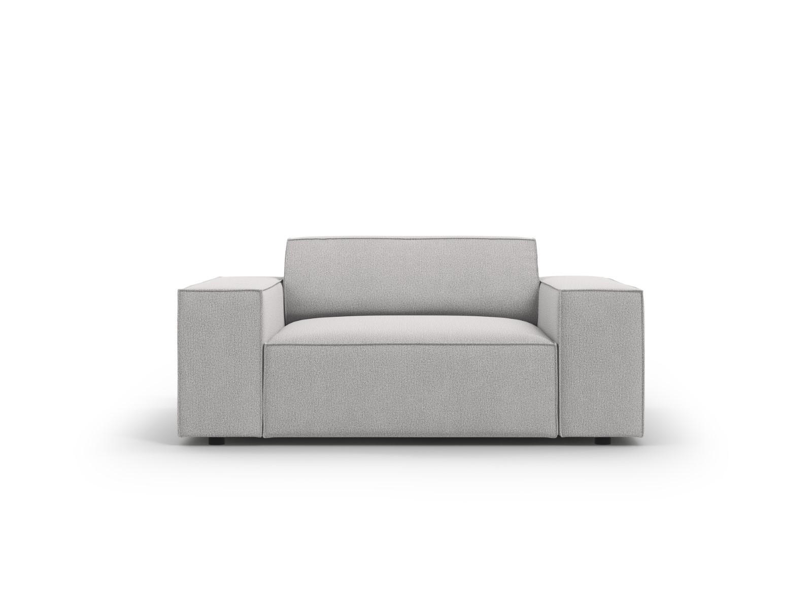 SESSEL Jodie aus strukturiertem Stoff hellgrau - Hellgrau, Textil (102/70/124cm) - Micadoni