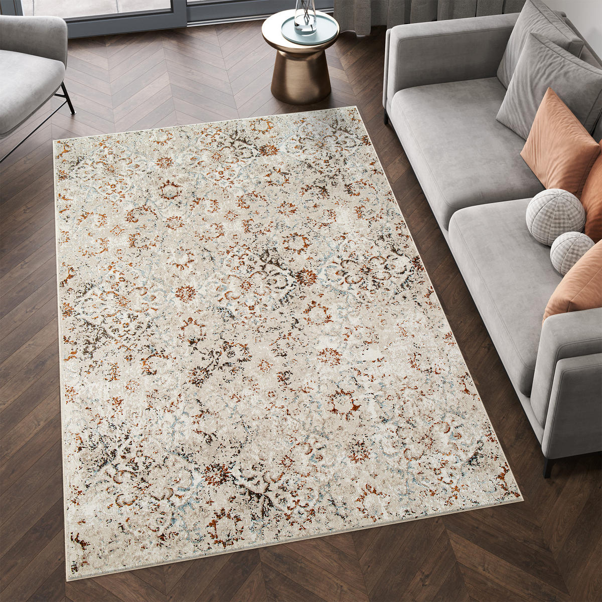 TEPPICH RETRO Weiß 120/170 cm - Weiß, Textil (120/170cm) - Tapiso