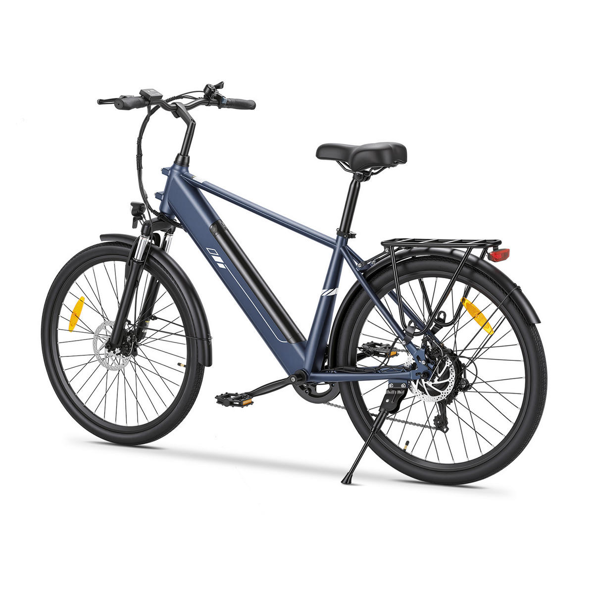 E-BIKE Touroll J2 – 250W Motor (45Nm Spitzenleistung 450W), 561,6Wh Akku (100km Reichweite), Shimano 7-Gang, 60mm Federgabel, Dual-Scheibenbremsen, St - Grau, Metall (77cm)