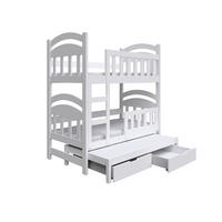 VYSOKÁ Postel DUMBO 75x180 s úložným prostorem, Bílá - bílá, dřevo (75/180cm) - MASSENO