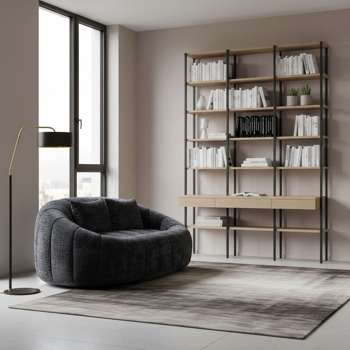 BEAN BAG SOFA – Komfortabler Lazy Lounger mit hochdichtem Memory - Schwarz, Textil (150/63/95cm) - Urban Meuble