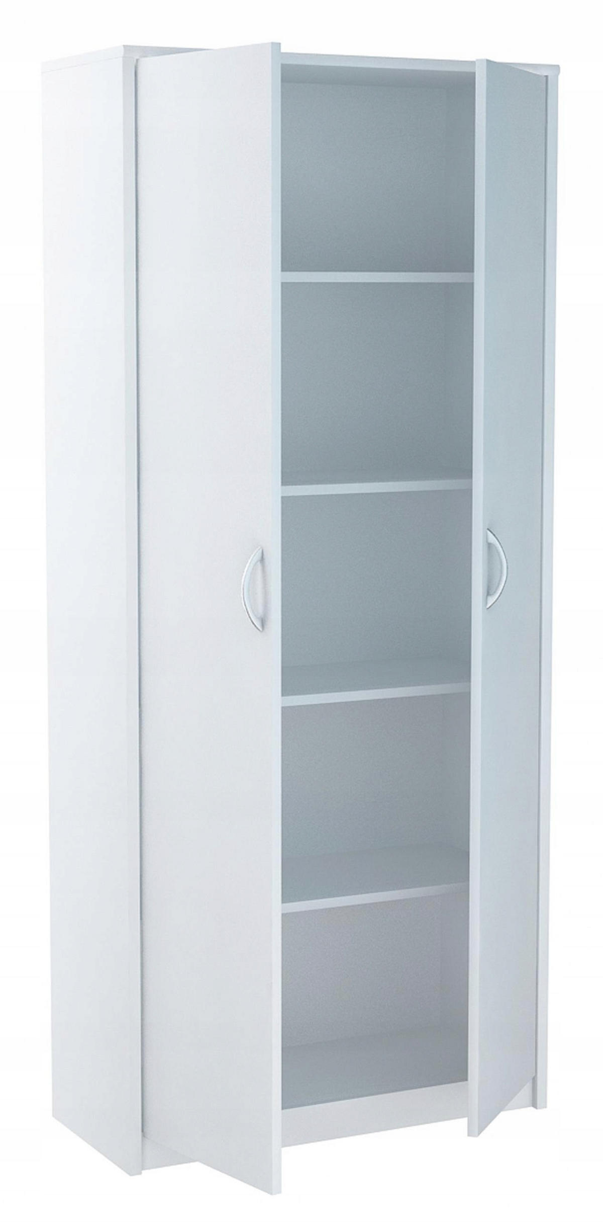BÜCHERREGAL R5 Weiß 74/35/180 cm 2 Türen - Weiß, Holzwerkstoff (74/180/35cm) - Matkam Möbel