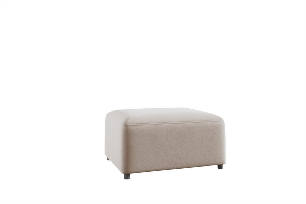 POLSTERHOCKER Megan In Salvador - Beige, Holzwerkstoff/Textil (100/45/91cm) - Fun Möbel