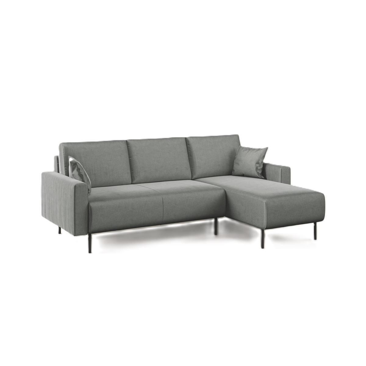 ECKSOFA Arthur - Grau, Textil (224/91cm) - Divani.store