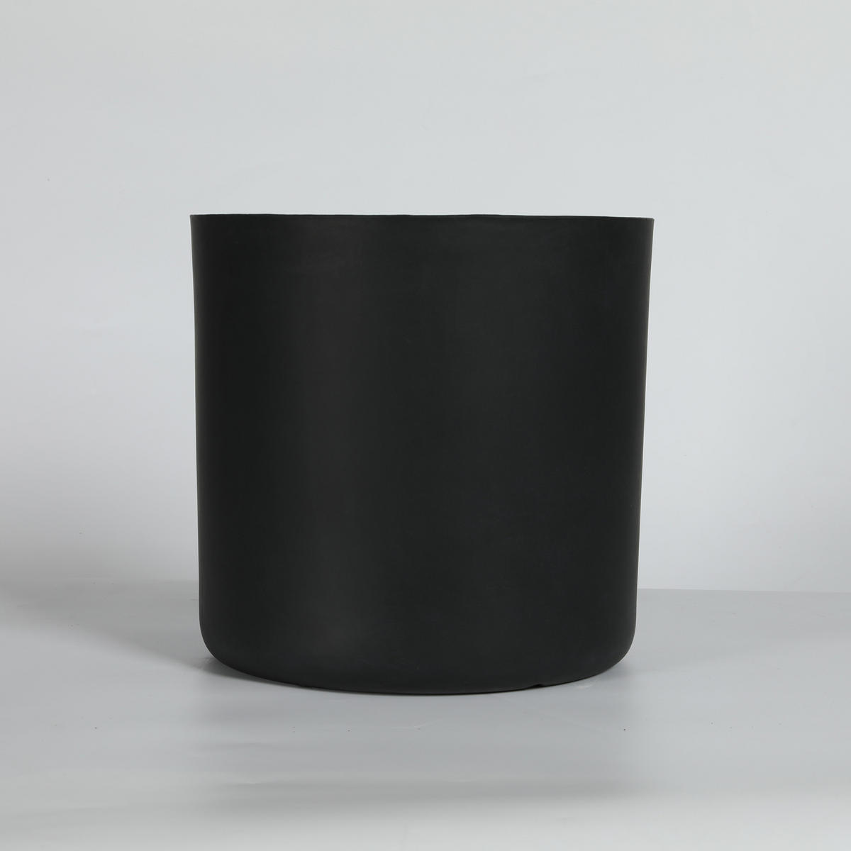 BLUMENTOPF Ø 40/34 cm Schwarz mit Abflusslöcher (2 Stück) - Schwarz, Naturmaterialien (33.8/32.3cm) - Oxeza
