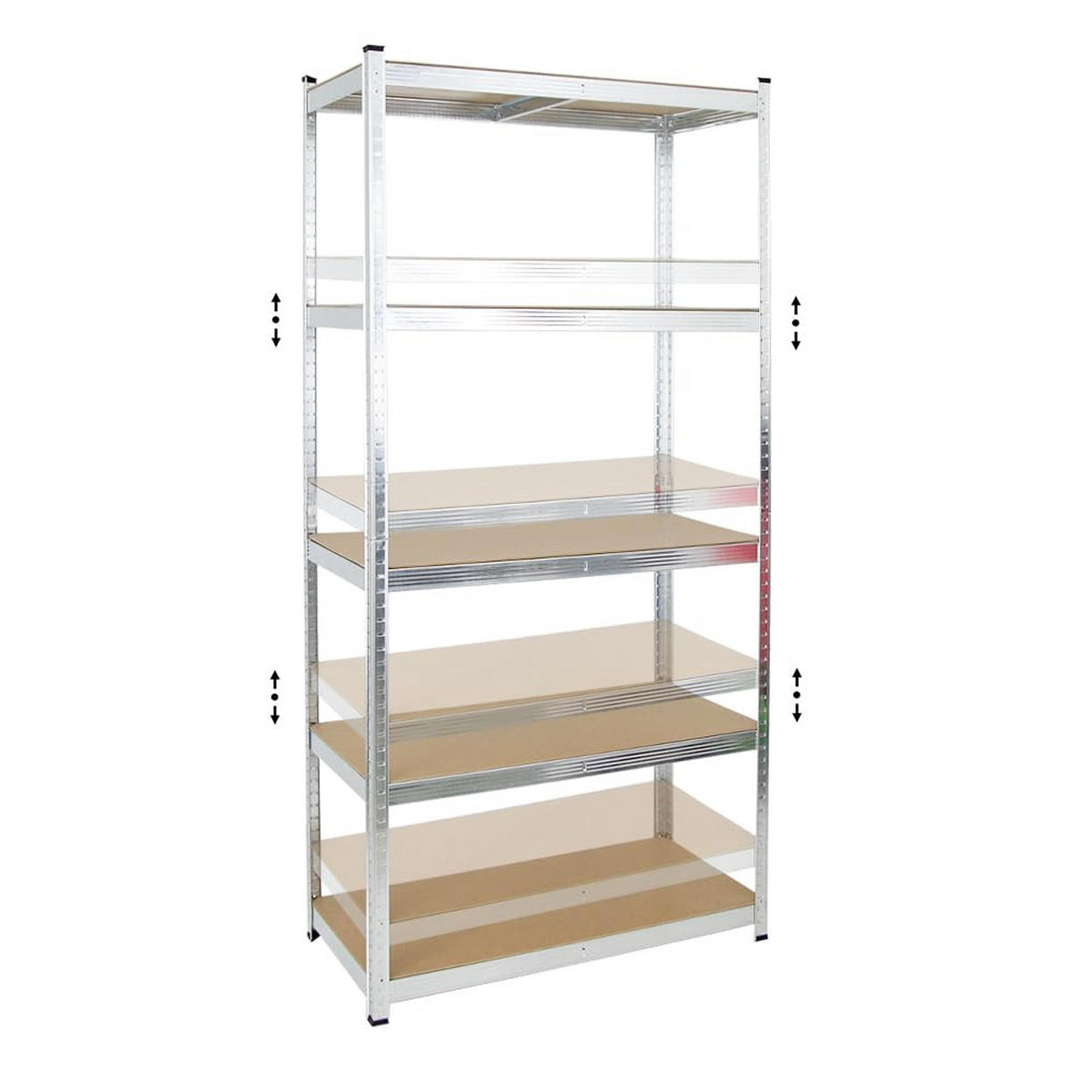 SCHWERLASTREGAL Giant Ragnar 2er-Set mit 2x 200x100x50 cm Fachlast 175 kg Verzinkt - Silberfarben, Metall (200/200/50cm) - PROREGAL