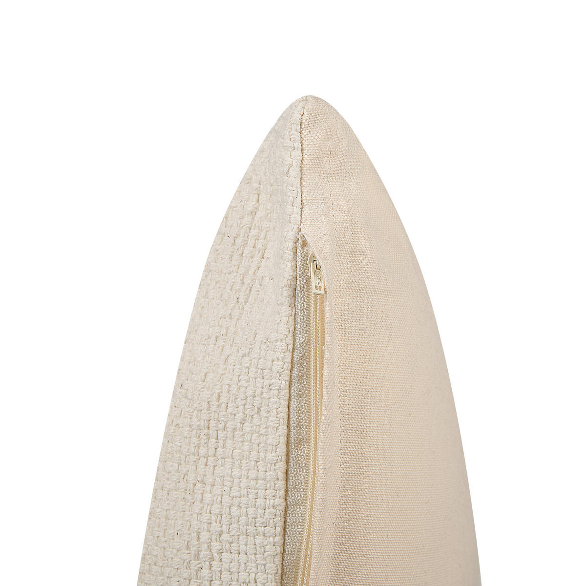 DEKOKISSEN 2er-Set Hellbeige 45/45 cm Laelia - Beige/Schwarz, Naturmaterialien (45/45cm) - Beliani