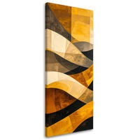 LEINWANDBILD 3D und geometrisch 50x150cm - Gelb, Textil (50/150cm) - Feeby