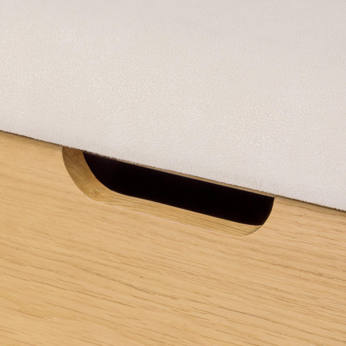 BANK Oslo 90 cm - Beige, Holz (90/42/41.7cm) - WOODEK