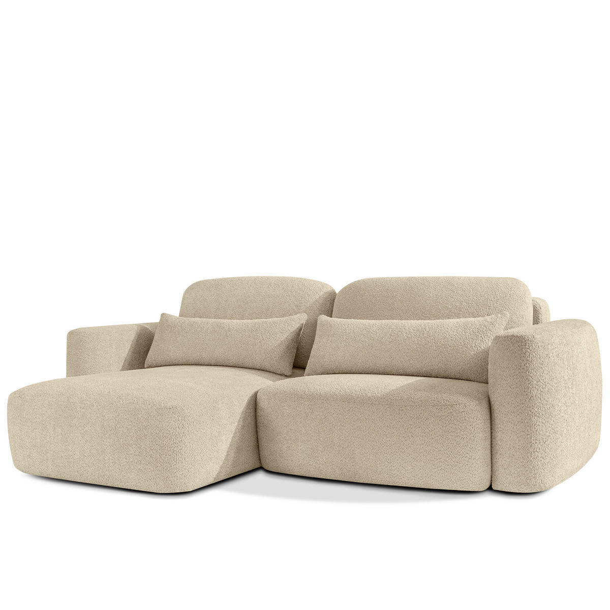 SITZGARNITUR ELOSA - Beige, Holz/Textil (245/85/165cm) - KONSIMO®