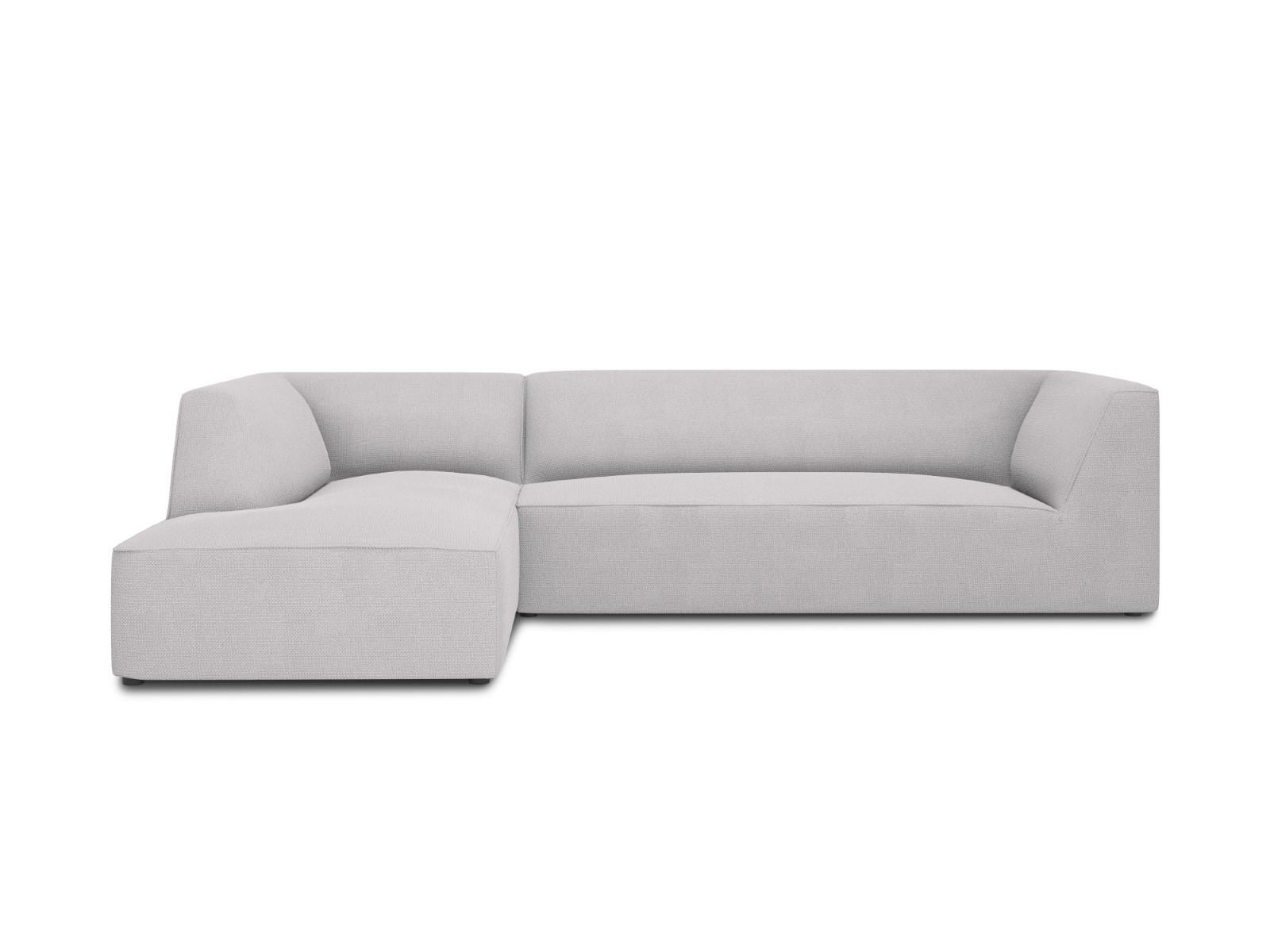 ECKSOFA links Ruby aus strukturiertem Stoff hellgrau 4 Sitzplätze - Hellgrau, Textil (180/273cm) - Micadoni
