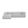 ECKSOFA links Ruby aus strukturiertem Stoff hellgrau 4 Sitzplätze - Hellgrau, Textil (180/273cm) - Micadoni