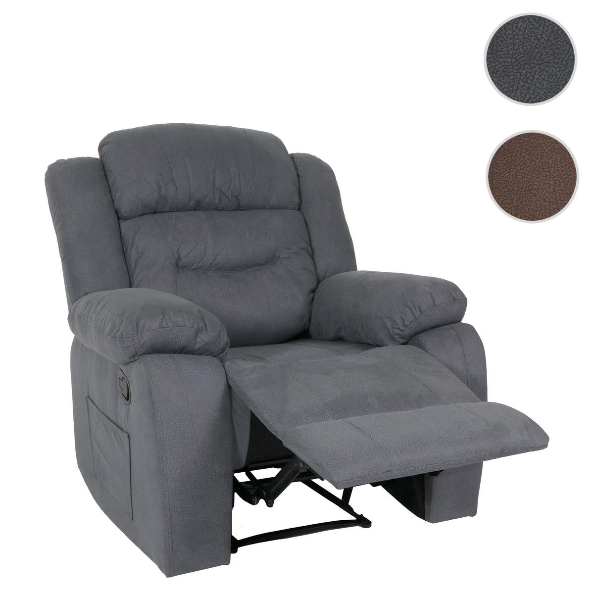 FERNSEHSESSEL XXL Grau - Grau, Textil (95/103/88cm) - MCW