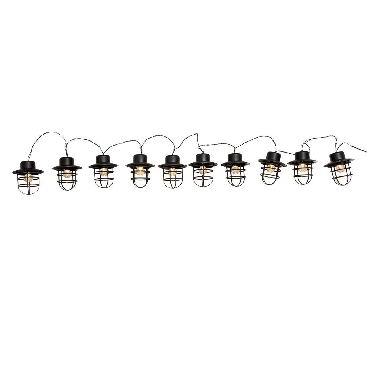 LICHTERKETTE DETROIT schwarz - Schwarz, Metall (400/1/1cm) - Lumisky