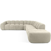 ECKSOFA RECHTS FLAVA, Ecru - Ecru, Holz/Holzwerkstoff (310/354cm) - KONSIMO®