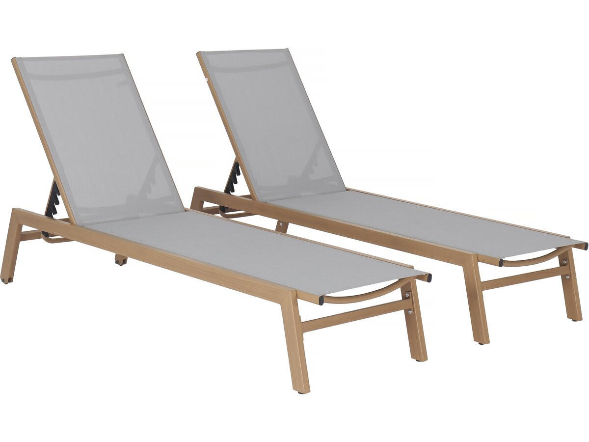 SONNENLIEGE elysia Grau - Grau, Metall (55/91/163cm) - Habitat Garten