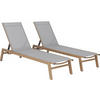 SONNENLIEGE elysia Grau - Grau, Metall (55/91/163cm) - Habitat Garten