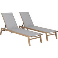 SONNENLIEGE elysia Grau - Grau, Metall (55/91/163cm) - Habitat Garten