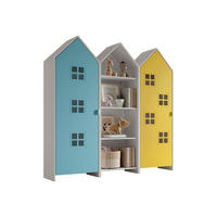 REGALSCHRANK Set Kania 173x37x171 MDF+Holzwerkstoff Weiß /Bunt - Blau/Gelb, Holzwerkstoff (173/171/37cm) - 58aufmkessel