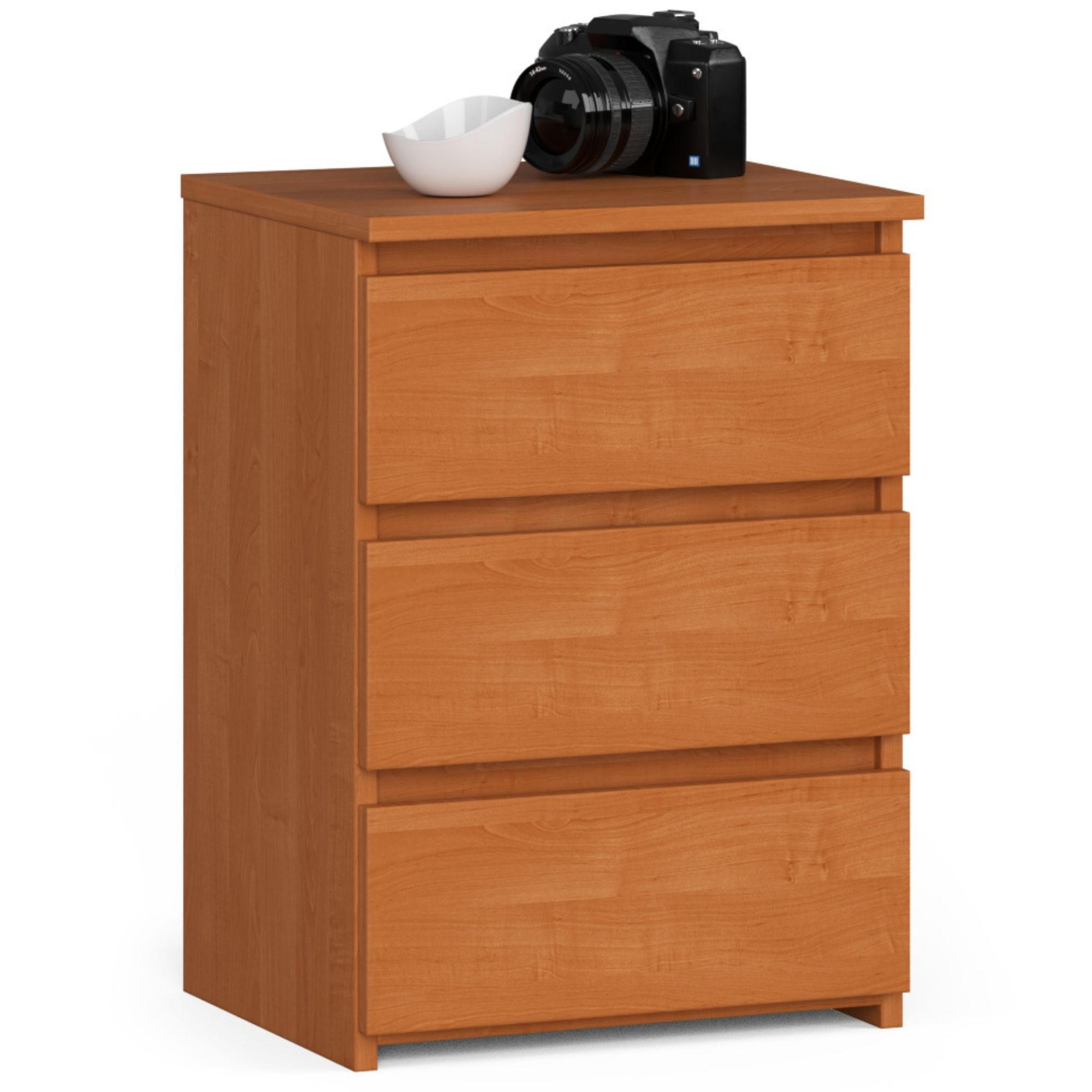 NACHTSCHRANK Erlefarben 40x35x57 cm - Erlefarben/Graphitfarben, Holzwerkstoff (40/57/35cm) - Akord