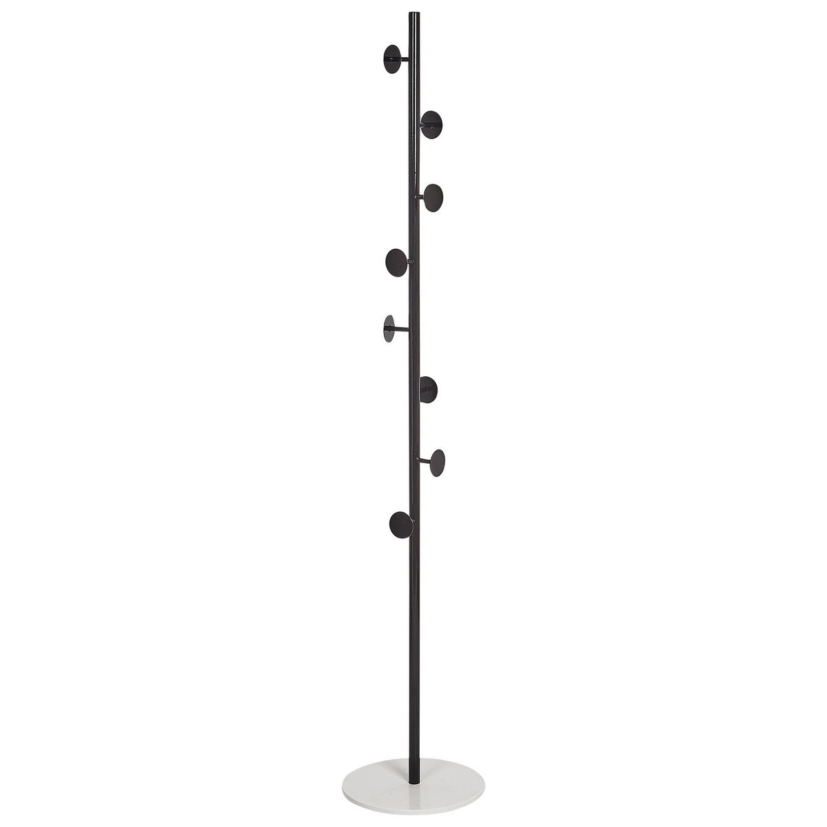 GARDEROBENSTÄNDER Metall schwarz/weiß 170 cm Notus - Schwarz/Weiß, Metall (32/170/32cm) - Beliani