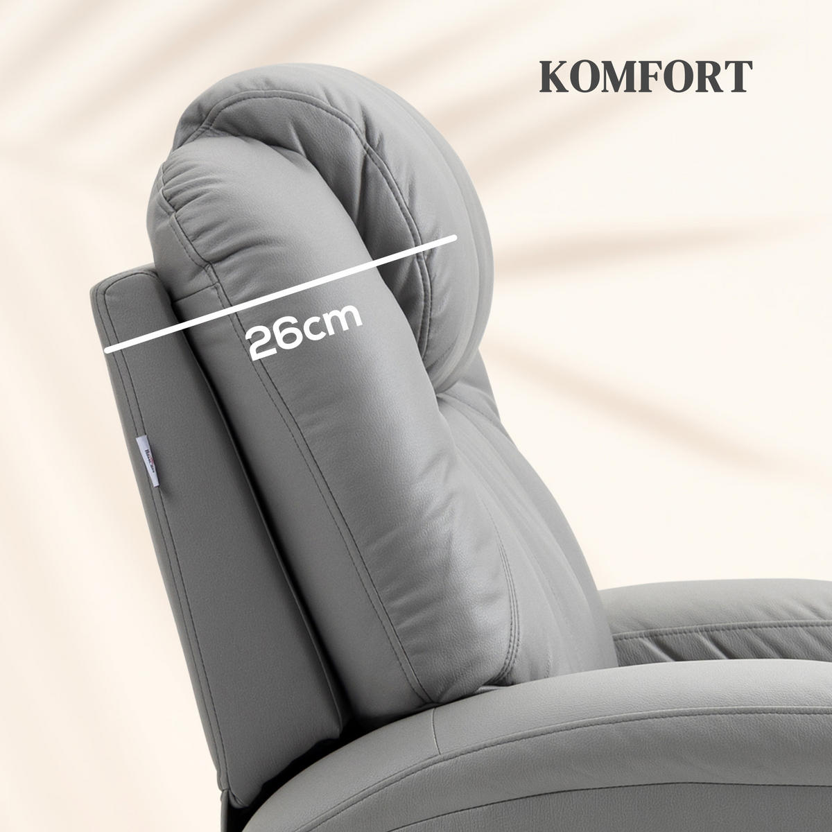 MASSAGESESSEL, Grau, Kunstleder, Metall - Grau, Kunststoff/Metall (99/106/89cm) - HOMCOM
