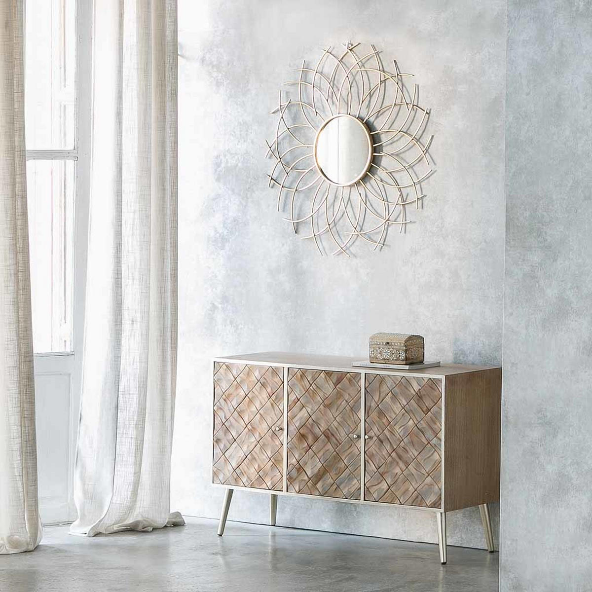 ANRICHTE aus Holz 120x42x71 cm - Braun, Holz (120/71/41.5cm) - Wanderlust