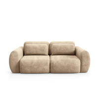SCHLAFSOFA mit Bettkasten Honig - Schwarz/Braun, Holz/Holzwerkstoff (266/95/110cm) - Furnisell