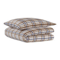 BETTWÄSCHESET Maxim - Baumwollsatin - 2-teilig - 135x200cm - Taupe-Blau - Blau, Textil (135/200cm) - Uncover by Schiesser